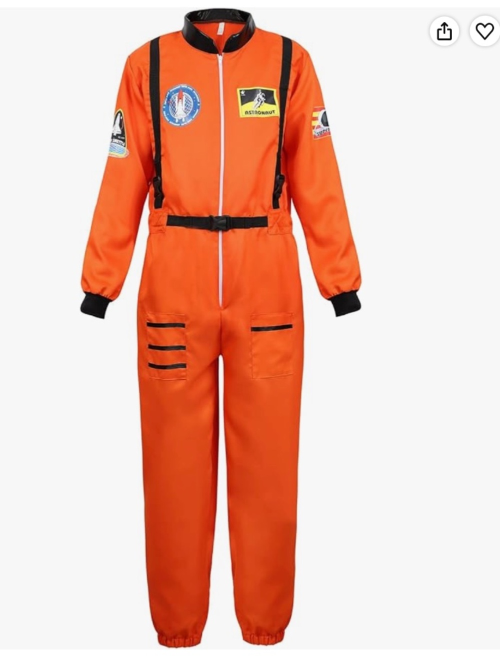 Men's Astronaut Costume Spaceman Space Jumpsuit for Halloween XL